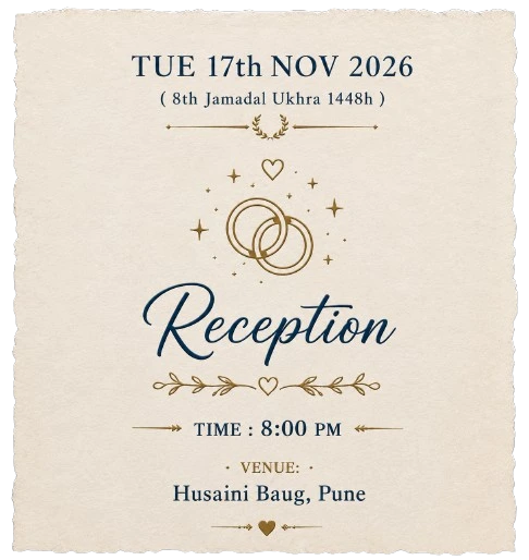 Reception Schedule